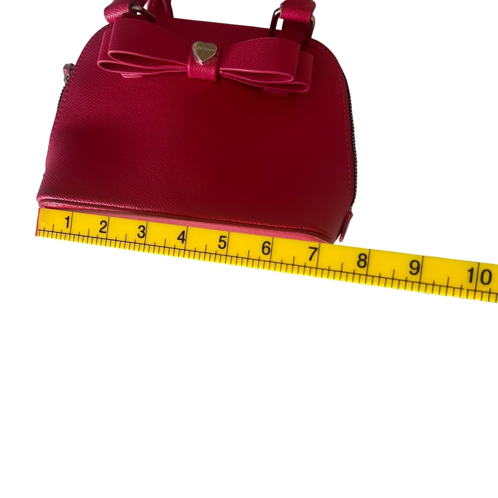 Betsey Johnson Women's Mini Dome Satchel Bag Hot Pink Floral Lining - Picture 10 of 12